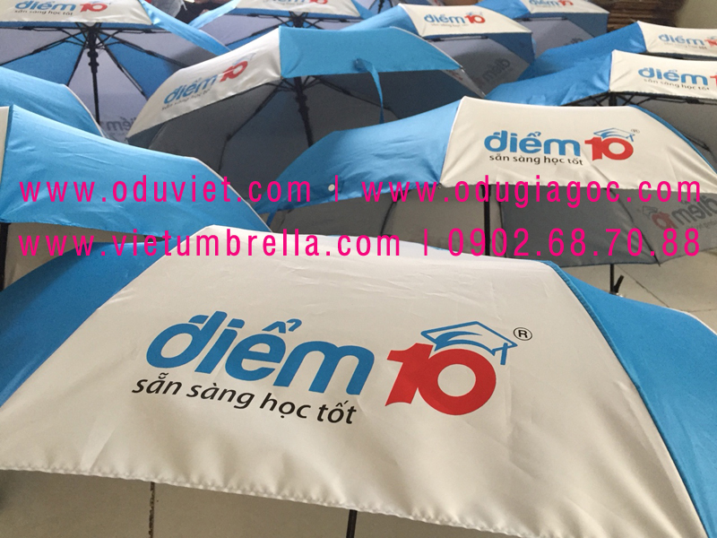 xưởng sản xuất ô dù cầm tay in logo quảng cáo